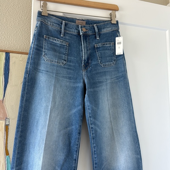NWT MOTHER The Maven High-Rise Wide-Leg Ankle Jeans - Picture 2 of 10